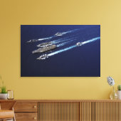De Carrier Strike Group van Abraham Lincoln Canvas Afdruk (Insitu (Woonkamer))