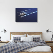 De Carrier Strike Group van Abraham Lincoln Canvas Afdruk (Insitu (Slaapkamer))