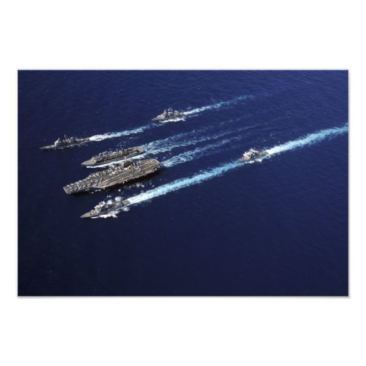 De Carrier Strike Group van Abraham Lincoln Foto Afdruk (Voorkant)