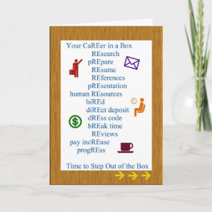 De Carrière van de pensionering in een Wenskaart Kaart