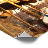 De carrousel en de Eiffeltoren Poster (Hoek)