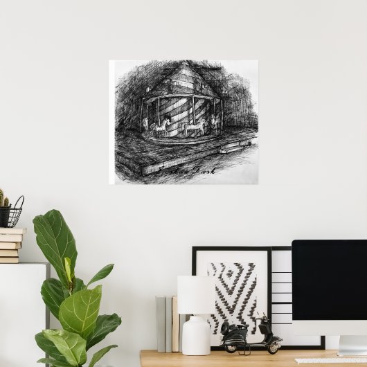 de carrousel poster (Thuiskantoor)