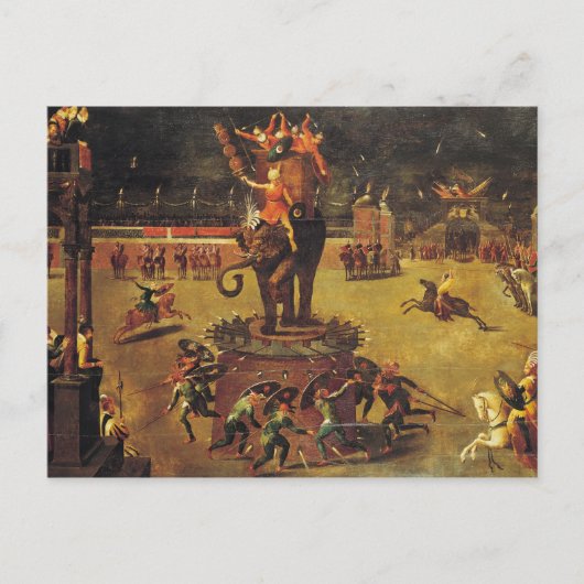 De carrousel van de Olifant Briefkaart (Voorkant)