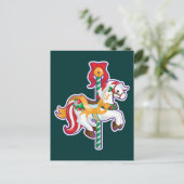 De Carrousel van Kerstmis Feestdagenkaart (Staand voorkant)