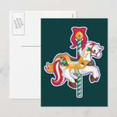 De Carrousel van Kerstmis Feestdagenkaart (Voorkant / Achterkant)