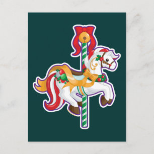 De Carrousel van Kerstmis Feestdagenkaart