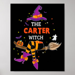 De Carter Witch Halloween Gift Trotse Familie Surn Poster
