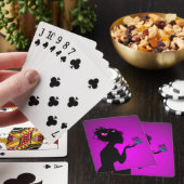 De Cartes-spel De Violette Vlindervrouw Pokerkaarten (Insitu)