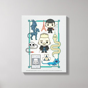 De Cartoon GRINDELWALD™ & Barebone van GELLERT Canvas Afdruk