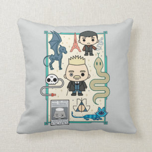 De Cartoon GRINDELWALD™ & Barebone van GELLERT Kussen