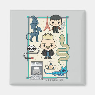 De Cartoon GRINDELWALD™ & Barebone van GELLERT Magneet