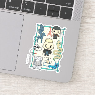 De Cartoon GRINDELWALD™ & Barebone van GELLERT Sticker