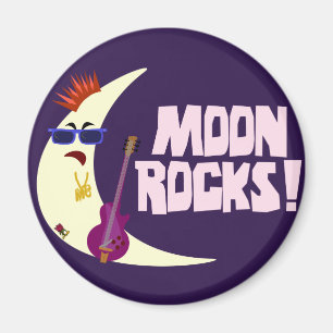 De Cartoon Moon Rocks Magneet