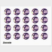 De Cartoon Moon Rocks Ronde Sticker (Vel)