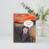 De Cartoon Parody van de Scream Fun Briefkaart (Staand voorkant)