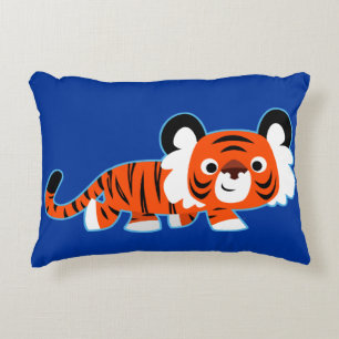 De Cartoon Tiger op de prowl Accent Pillow Decoratief Kussen