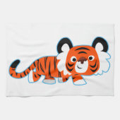 De Cartoon Tiger van Cute op de Prowl Kitchen Towe Theedoek (Horizontaal)
