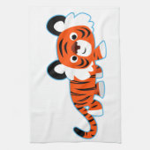 De Cartoon Tiger van Cute op de Prowl Kitchen Towe Theedoek (Verticaal)
