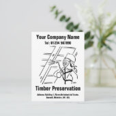 De Cartoon van de Bewaring van het hout aan Person Briefkaart (Staand voorkant)