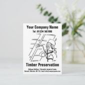 De Cartoon van de Bewaring van het hout aan Person Briefkaart (Staand voorkant)