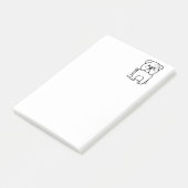 De Cartoon van de buldog Post-it® Notes (Schuin)