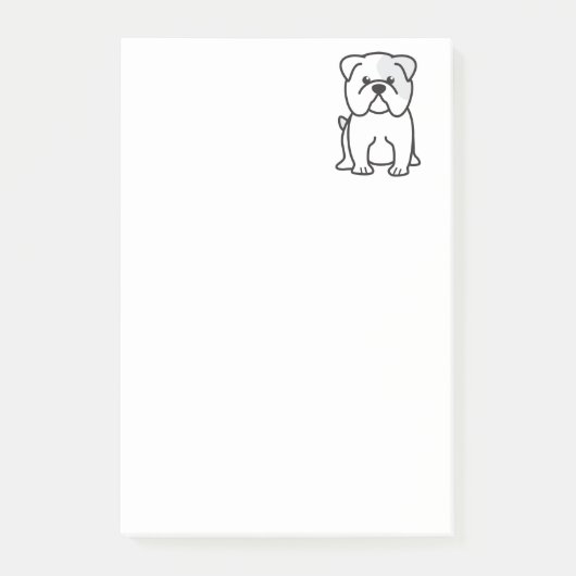 De Cartoon van de buldog Post-it® Notes (Voorkant)