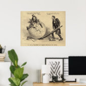 De Cartoon van de Burgeroorlog Poster (Thuiskantoor)