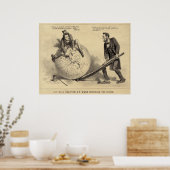 De Cartoon van de Burgeroorlog Poster (Keuken)