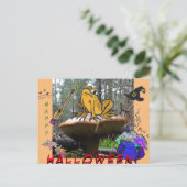 De Cartoon van de heksenpad. Halloween-Briefkaart Briefkaart (Staand voorkant)