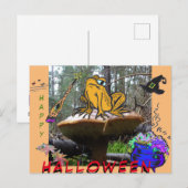 De Cartoon van de heksenpad. Halloween-Briefkaart Briefkaart (Voorkant / Achterkant)