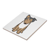 De Cartoon van de Hond van de collie Tegeltje (Zijkant)