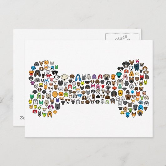 De Cartoon van de Hond van het BEEN Briefkaart (Voorkant / Achterkant)