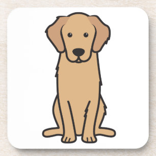 De Cartoon van de Hond van het golden retriever Drankjes Onderzetter