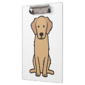 De Cartoon van de Hond van het golden retriever Klembord (Links)