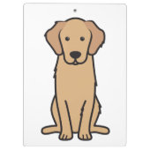 De Cartoon van de Hond van het golden retriever Klembord (Achterkant)