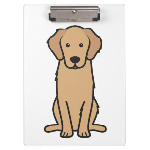 De Cartoon van de Hond van het golden retriever Klembord