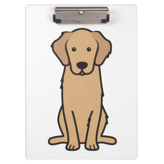De Cartoon van de Hond van het golden retriever Klembord
