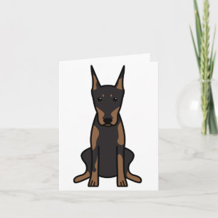 De Cartoon van de Hond van Pinscher van Doberman Kaart