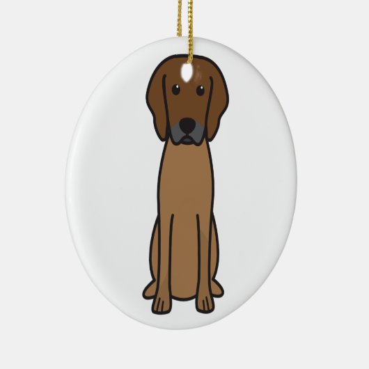 De Cartoon van de Hond van Ridgeback van Rhodesian Keramisch Ornament (Rechts)
