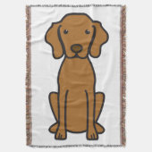 De Cartoon van de Hond van Vizsla Deken (Voorkant Verticaal)