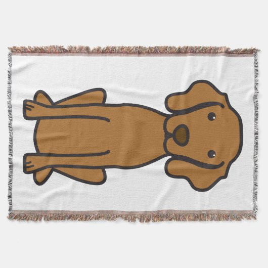 De Cartoon van de Hond van Vizsla Deken (Voorkant)