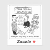 De Cartoon van de Kaart van GroetenWinkel. Sticker (Vel)