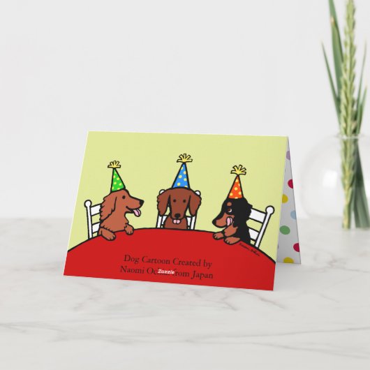 De Cartoon van de Verjaardag van de tekkel Kaart (Achterkant)