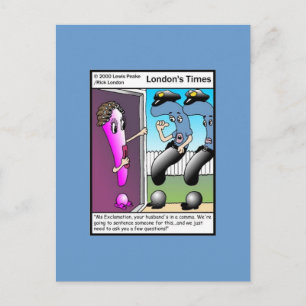 De Cartoon van de Vragenpolitie Real Post Kaarten