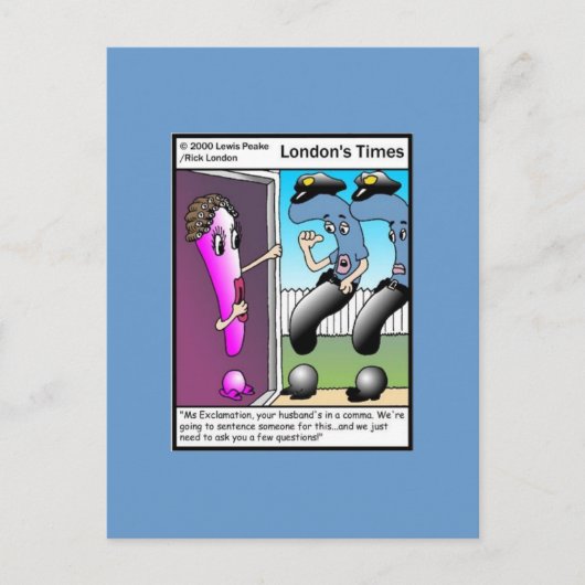 De Cartoon van de Vragenpolitie Real Post Kaarten (Voorkant)