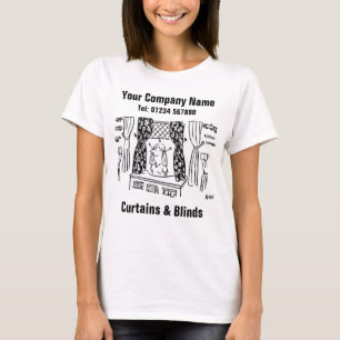 De Cartoon van gordijnen en van de Blinden aan Per T-shirt