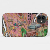 De Cartoon van het centrum Atlanta Georgia Case-Mate iPhone Case (Achterkant (horizontaal))