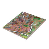 De Cartoon van het centrum Atlanta Georgia Tegeltje (Zijkant)