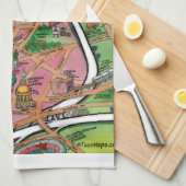 De Cartoon van het centrum Atlanta Georgia Theedoek (Quarter Fold)