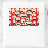 De Cartoon van het Patroon van de Rechthoekschakel Rechthoekige Sticker (Tas)